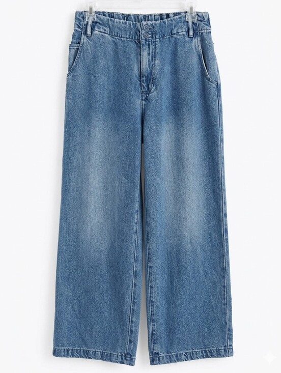 Young Fabulous & Broke Denim - Young Fabulous & Broke YFB Wide-Leg High-Rise Paperbag Jeans LARGE